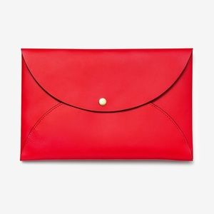 Kate Spade Saturday red envelope clutch